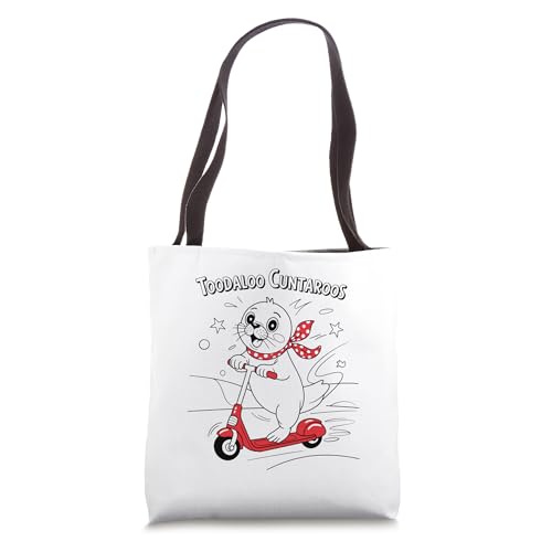 Toodaloo Cuntaroos Funny Seal Scooter Humor Tote Bag