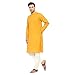 ITOS365 Men Cotton Blend Kurta Pyjama Set Party Fashion Regular Ethinic Wear Indian Dress Gift for Men Golden Large
