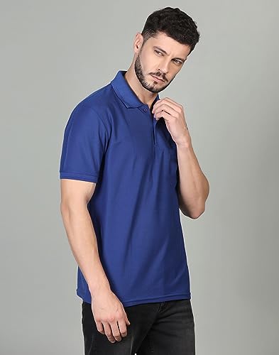 Image of INKKR Men's Casual Polo Neck Half Sleeve Solid T-Shirt (Pack-3)
