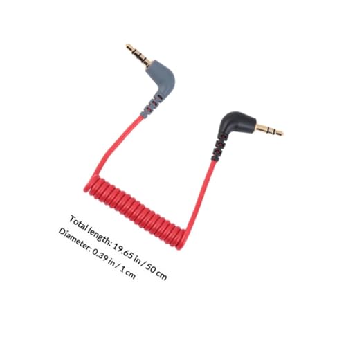 Cable de extensión de audio 3.5mm DOITOOL 0.75m rojo 2 piezas miniatura 2