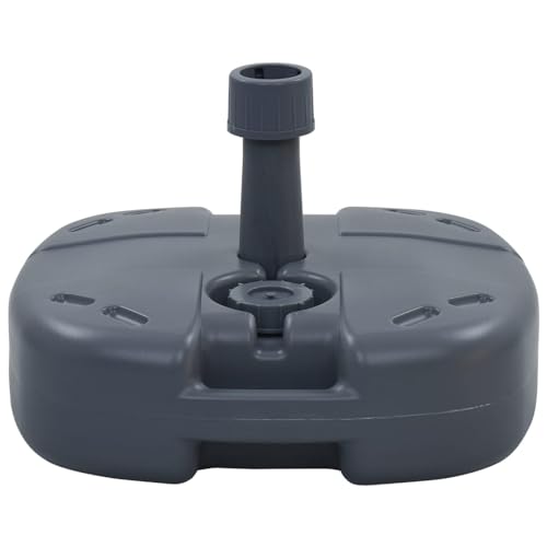 ShCuShan Sonnenschirmständer, tragbar, grau, gefüllt mit Sand/Wasser, Sonnenschirmständer, schwer, Sonnenschirmständer auf Rollen