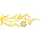 Abaodam ゴールドフラワーアクリルミラーウォールステッカー 3D花型ミラーステッカー 壁装飾用 DIY貼って剥がせるホームデコレーション テレ