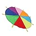 DYNWAVE Rainbow Parachute Toy Kids Outdoor Games Challenge Outdoor Exercise Toys Rainbow Umbrella for Party Toy Playground Boys Girls, 360cm
