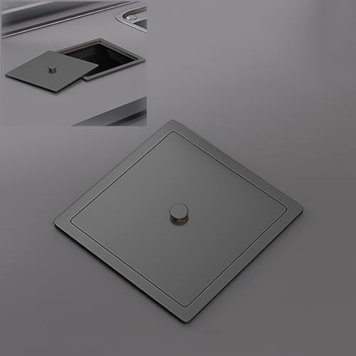 Stainless Steel Countertop Trash Can Lid Only, Recessed Garbage Bin Cover, 12x8in Silver Trash Can Lid for Kitchen & Bathroom (29.5x19.5cm)