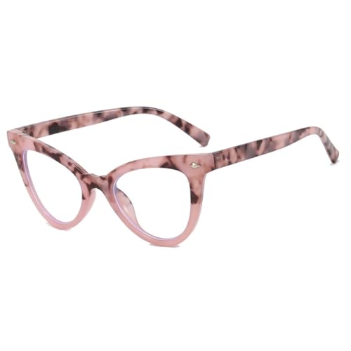 Lunettes œil de chat léopard vert LVTFCO avec monture transparente pour femme