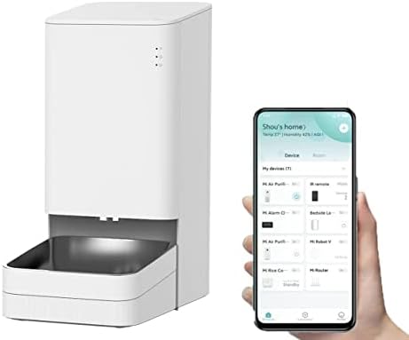 XIAOWAN - Dispensador automático de comida para perros, Dispensad...