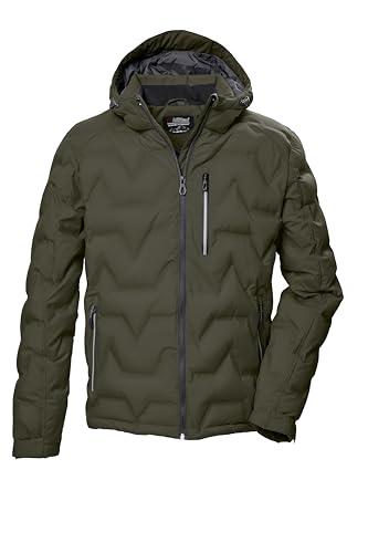 killtec Herren Steppjacke mit Kapuze/Jacke ist wasserabweisend KOW 60 MN QLTD JCKT, dunkeloliv, M, 41834-000