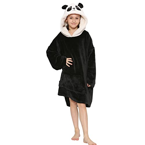 A2Z 4 Kids Girls Boys Oversized Hoodie Printed Snuggle Comfy Blanket Super - Snuggle 950 Panda_.Kids