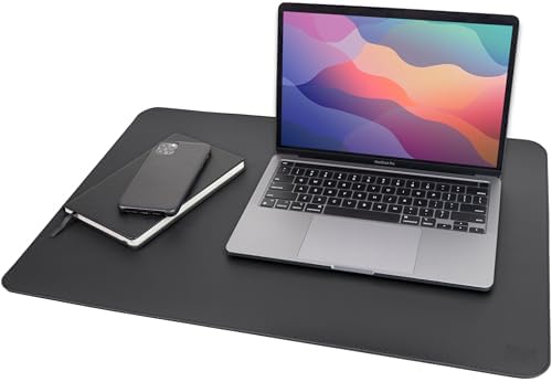 Vine Creations Leather Desk Mat 24" x 17", Desk Protector, PU Lea...