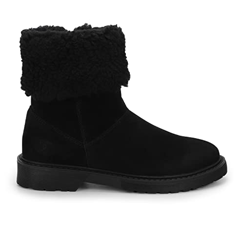 Image of YOHO Slays women comfortable Boots | Extra cushioned foot bed and skin friendly Ankle Boot with low heels | Trendy, Stylish,Casual Boots with zipper | Winter, snow and holiday outings