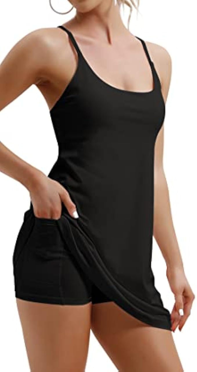 IUGA Women Tennis Dress Workout Dress Exercise Dress with Builtin Bras