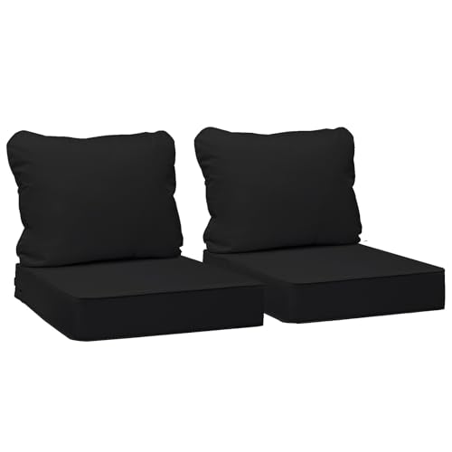 Image of AAAAAcessories Outdoor Deep Seat Cushions, Waterproof, Fade-Resistant Patio Furniture Replacement Cushions, Set of 2, 24 inch x 24 inch x 5 inch, Black