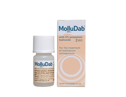 Molludab Molluscum Solution with 5% Potassium Hydroxide to treat Molluscum Contagiosum 2 ml
