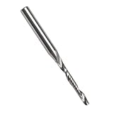 Single Flute End Mill, EnPoint High Precision Aluminum Cutting Carbide Router End Mills 1/8