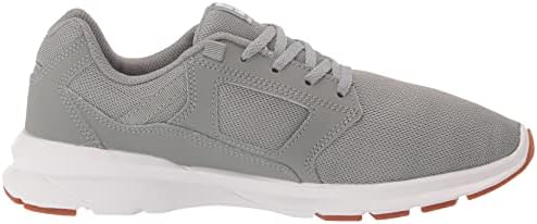 DC Men's Skyline Skate Shoe, Grey/Grey/White, 7 | Image 5