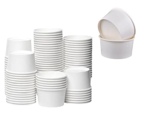 Reviews de Vaso blanco disponible en línea. 45 Vasos para Helado 8 Oz de Papel Blanco | Paquete de 50 Vasos Desechables Grado Alimenticio