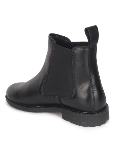 Image of Carlton London Men's Premium Leather Slip-On Solid Chelsea Boots