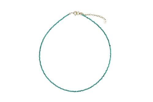 Collier perles turquoises 2mm délicat sans irritation