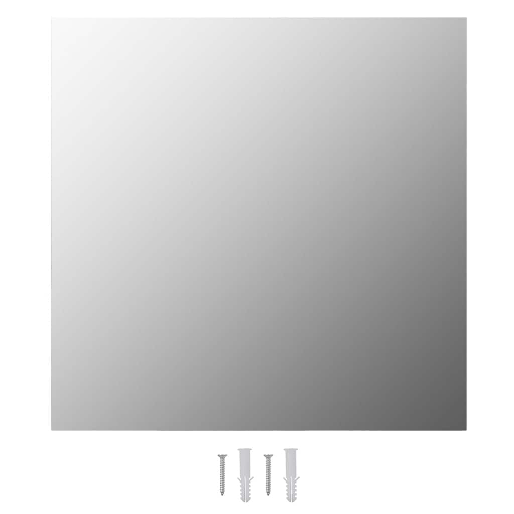 Lustro ścienne z oświetleniem LED, kwadratowe, 60 x 60 cm, szkło ze złączem USB, ciepła biel, zimna biel, do sypialni, salonu, łazienki, nowoczesne wzornictwo