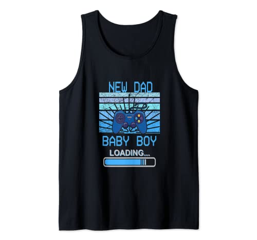 Retro Nuevo Gamer Gaming Papá Bebé Niño Cargando 2022 Controlador Camiseta sin Mangas