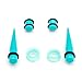 CABBE 50pcs Ear Stretching Kit Silicone Tunnels+Acrylic Tapers and Plugs 14G-00G Gauges Set Eyelet Expanders for Women Men Body Piercing Jewelry