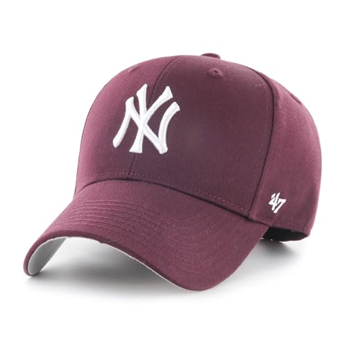 47 Brand MLB New York Yankees Raised Basic Cap Dark Maroon