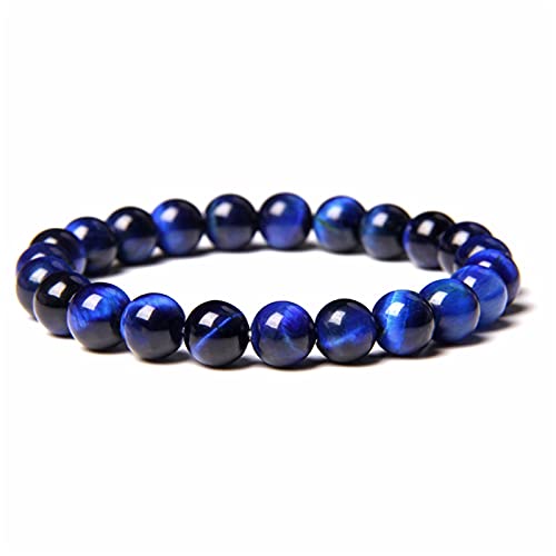 Bracelet oeil de tigre coloré en pierres naturelles pour homme et femme