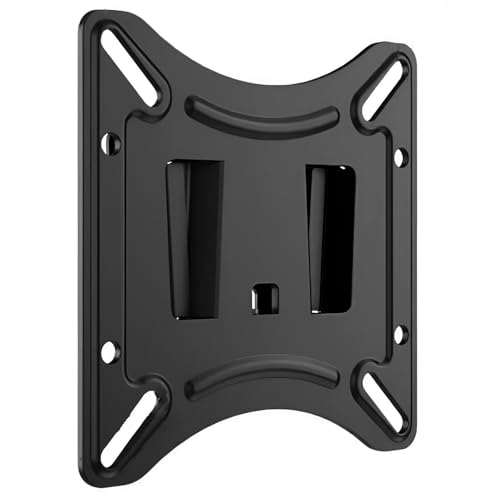 TV Wall Mount, for 14' to 24' TVs and Flat Panels, LED LCD up to 20 Lbs, VESA 75x75mm to 100x100mm, Black