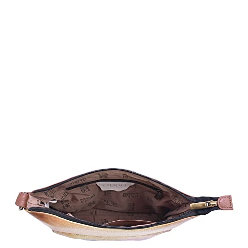 Image of Anna by Anuschka Women's Genuine Leather Medium Crossbody with External Zipper Pocket