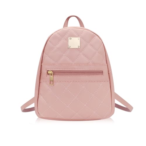 Image of Womens Tiny Backpack Purse, PU Leather Small Backpack Purse for Women and Girls, Stylish Mini Backpack Cute Small Backpack with Adjustable Strap for Dating, Shopping, Party (pink)