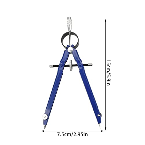 TAIANJI Zirkel mit Feststellschraube Edelstahl, Schnellverstellzirkel Geometrie Zeichnen mit Zirkelminen für Grundschule Schule Studenten Geometrie Set