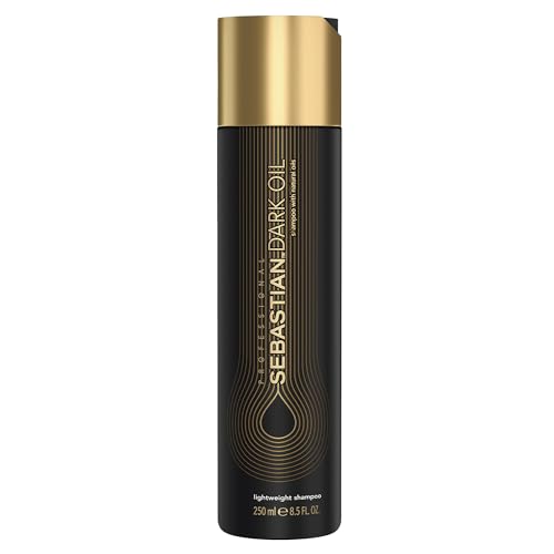 Sebastian Professional Dark Oil Shampoo, leichtes Shampoo, seidiger Effekt, ohne aufzuhängen, glattes und seidiges Haar, nährend, verleiht Fülle und Glanz, für alle Haartypen, 250 ml