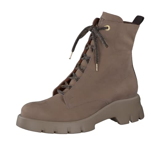 Paul Green Damen SUPER Soft Schnürboots, Frauen Ankle Boots,reißverschluss,Stiefel,Bootee,Booties,halbstiefel,Kurzstiefel,Beige (Antelope),38.5 EU / 5.5 UK