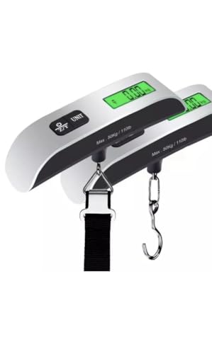 50KG Luggage Scale, Portable Luggage Weight Scale, Hanging Suitcase Weigher for Travel, Suitcase Scale with Temperature Measurement Function Capacity 50KG.