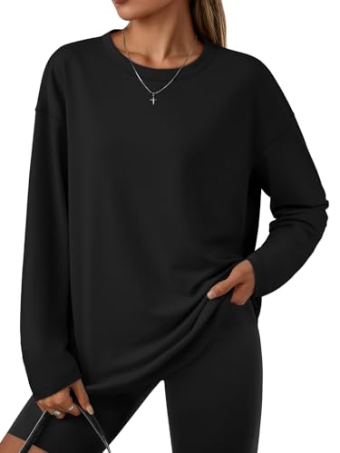 Trendy Queen Womens Oversized T Shirts Long Sleeve Shirts Casual Fall Fashion 2025 Winter Clothes