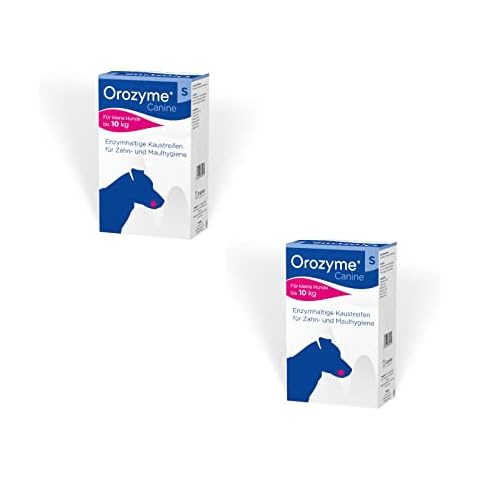 Orozyme Masticar Stripe S - Tiras de masticación de colágeno para cuidado dental canino Cover