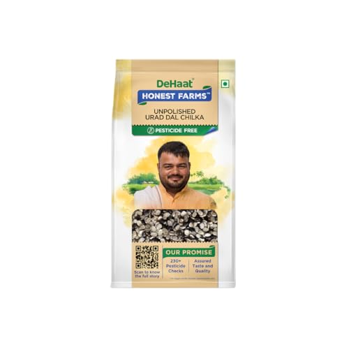 Image of DeHaat Honest Farms Pesticide Free Unpolished Urad Dal Chilka 500 GM