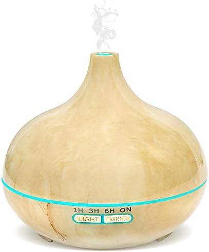 ESEOE Oil Diffuser,550ml Waterless Auto Off Ultrasonic Essential Oil Diffuser for Large Room, Colorful Aroma Diffuser with Adjustable Mode,Cool Mist Air Diffuser/Humidifier