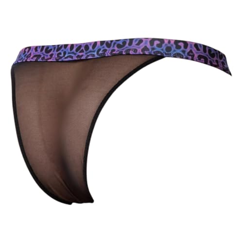 Daniel Alexander Men’s Thong Underwear w/Bulge Pouch, Sexy Designer Bikinis and Jock Straps for Men, Skimpy Sheer Back3