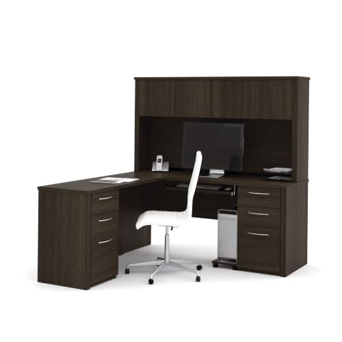 Bestar Embassy 66W L-Shaped Desk with Pedestals