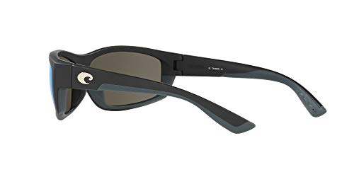 Costa Del Mar Men's Saltbreak Polarized Rectangular Sunglasses, Matte Black/Grey Blue Mirrored Polarized-580G, 65 Mm #TOP4