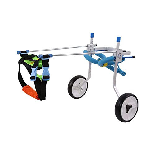 STZYY Aleación de Aluminio 2 Ruedas Carro Ajustable, Dispositivo para Caminar Auxiliar para Mascotas Coche Auxiliar para Rehabilitación de Piernas Traseras (6.6~66 Libras) Cover