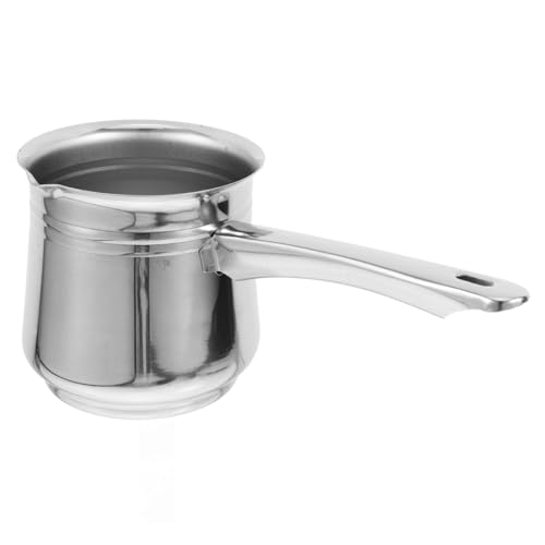 DINHEAROM Cafetera Turca Taza De Café Cafetera Con Pico Tetera Tetera De Campamento Cafetera Para Servir Café Cafetera De Viaje Cafetera De Boca Larga De Acero Inoxidable Plateado