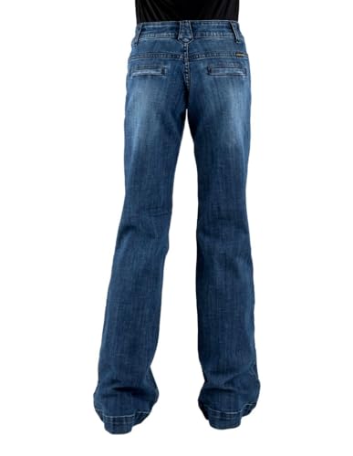 Stetson Western Jeans Womens Low Rise 4 Long Blue 11-054-0214-0815 BU3