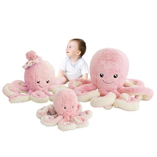 Image of DENTRUN Octopus Stuffed Animals, Giant Octopus Plush Doll Play Toys for Kids Girls Boys Adults Birthday Xmas Halloween Present Stuffed Sea Animals Plushie, 7/16/24/32 Inches, 5 Colors