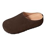 Stylish Women's Slippers for Summer Activities Comfortable Closed Toe Design Versatile Footwear for Everyday Casual Wear Durable Pure Leather Construction (Coffee, 9)