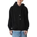 [ウィゴー] WEB限定 裏起毛 無地 BIG パーカー トレーナー プルオーバー スウェット 服 トップス ルームウェア 部屋着 大きいサイズ ギフト プレゼント 冬服 秋服 メンズ L パーカー(裏起毛) ブラック