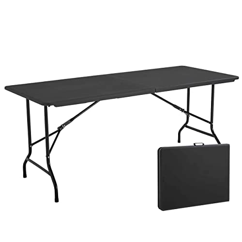 Table Pliante Noire 180cm 8 Places PEHD