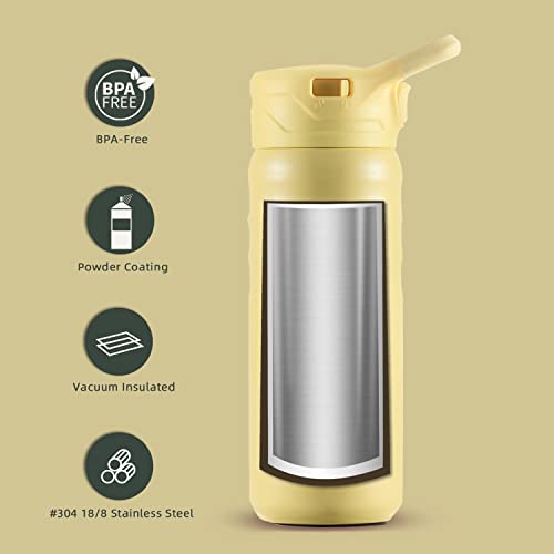 IDEUS Vacuum Insulated Water Bottle 540ml/18oz, Leak-Proof Stainless Steel Water Bottle, Double Wall Flask - Image 2