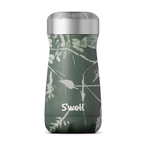S'well Stainless Steel Traveler, 12oz, Green Foliage, Triple Layered Vacuum Insulated Containers Keeps Drinks Cold for 20 Hours 